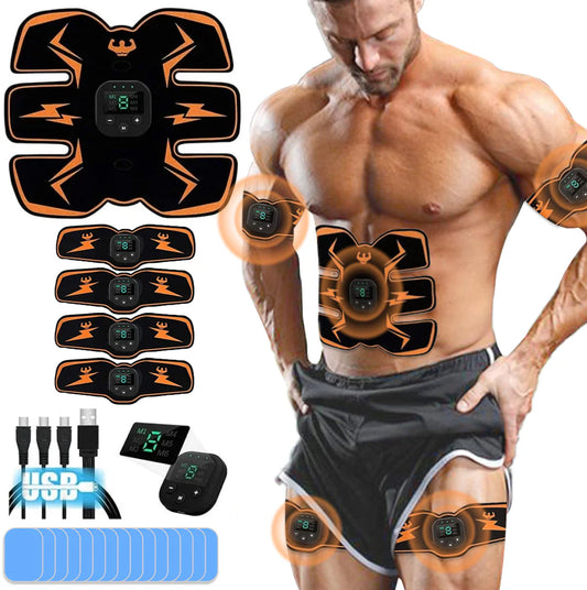 Power ABS Stimulator 2024 - Voller Kern + Arme & Beine + 10 GelPad